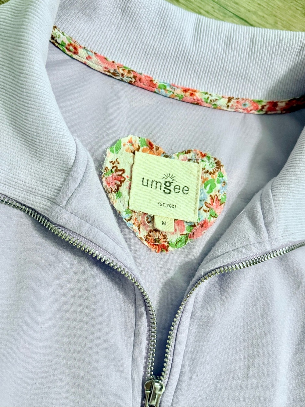 Women’s Lilac Half-Zip Romper - Picture 2 of 2